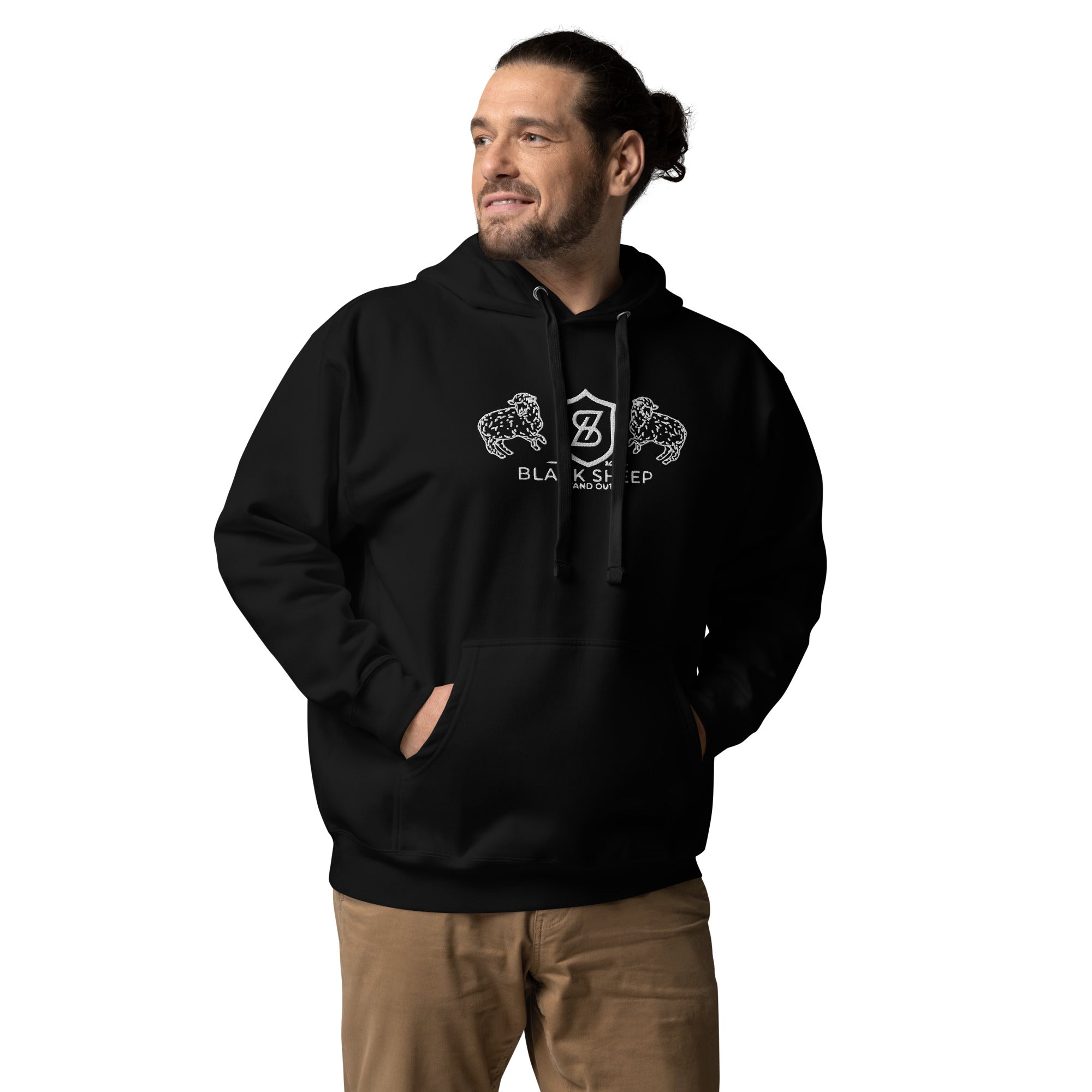 Men's Embroidered Comfortable Hoodie W/ Sheep