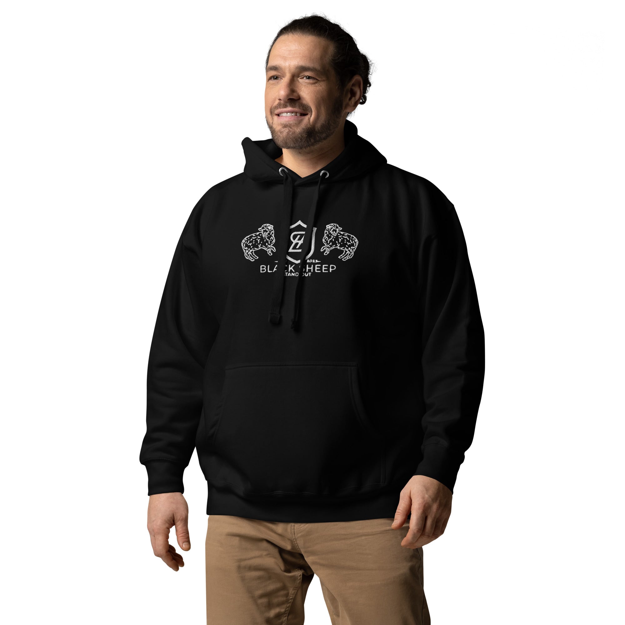 Men's Embroidered Comfortable Hoodie W/ Sheep